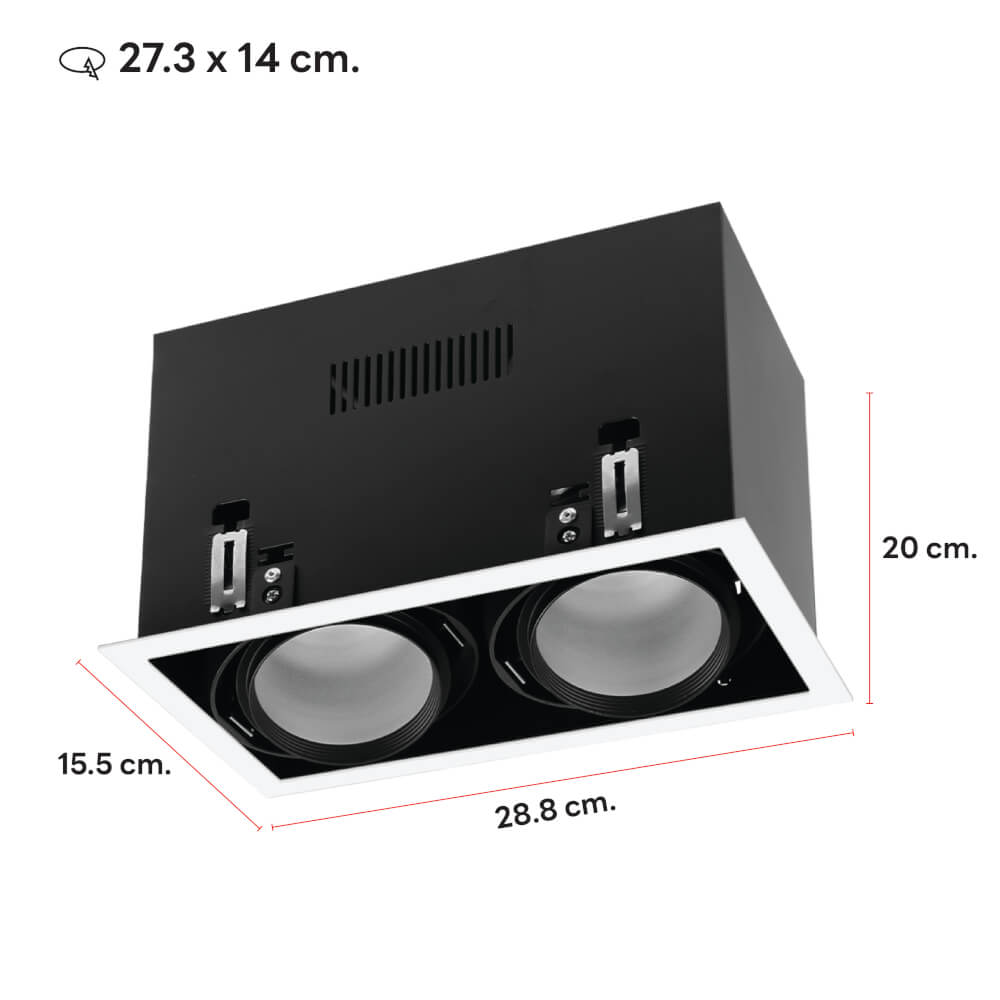 ดาวน์ไลท์ SL LIGHTING 679-2 ทรงสี่เหลี่ยม สีขาว
