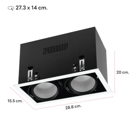 ดาวน์ไลท์ SL LIGHTING 679-2 ทรงสี่เหลี่ยม สีขาว_2