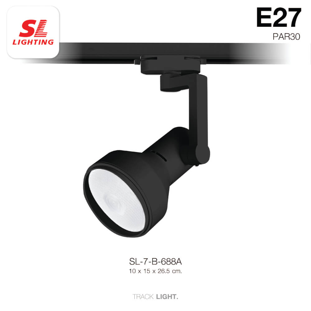 แทรคไลท์ ติดราง E27 PAR30 SL LIGHTING 688A สีดำ