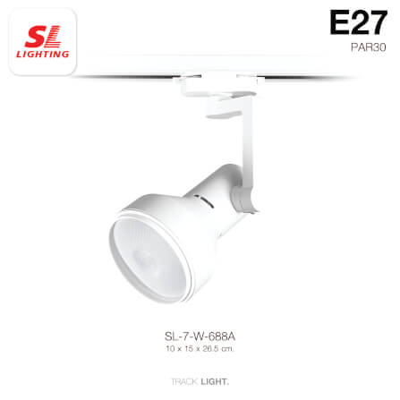 แทรคไลท์ ติดราง E27 PAR30 SL LIGHTING 688A สีขาว_1
