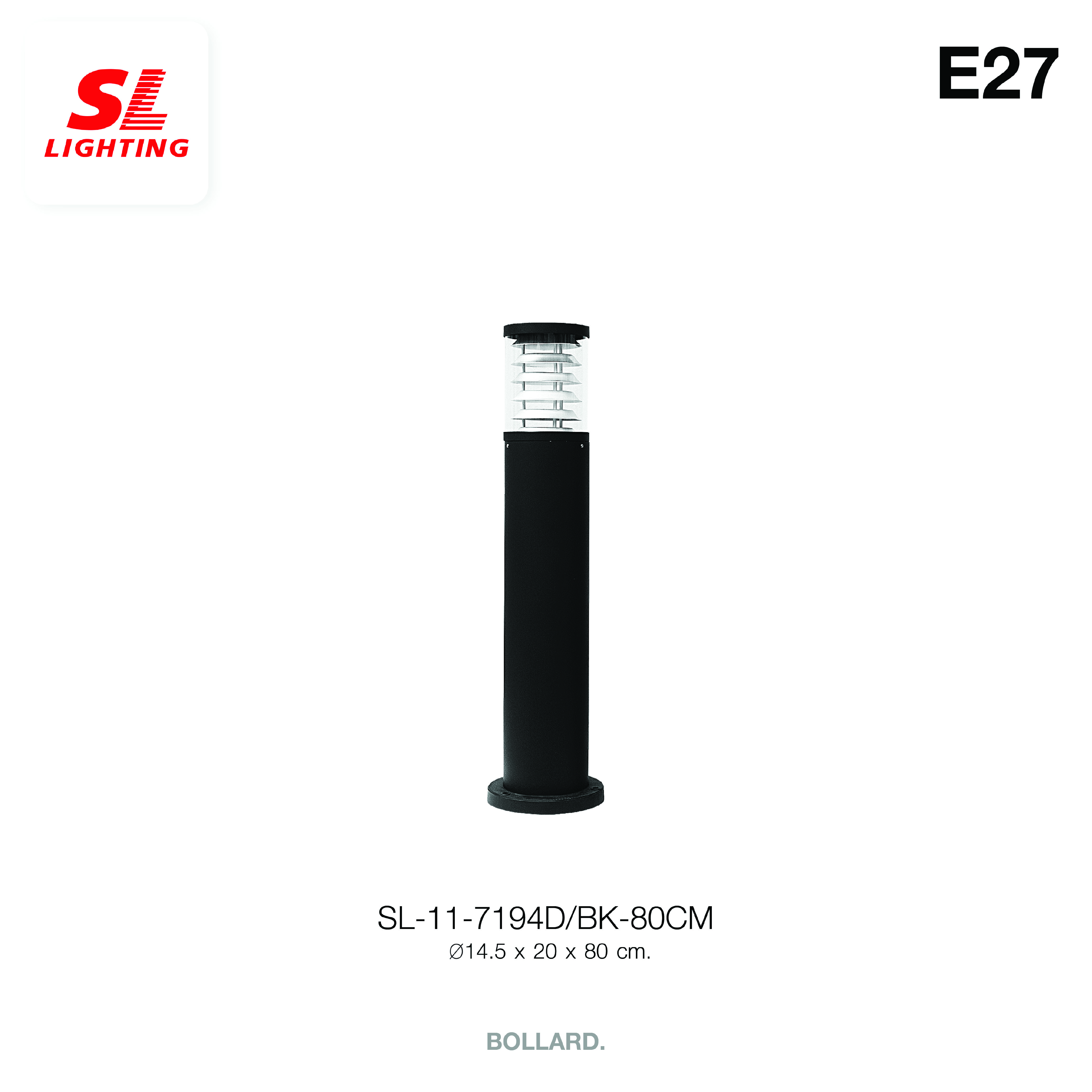 ไฟทางเดิน SL LIGHTING 7194D E27 80 ซม. สีดำ_2