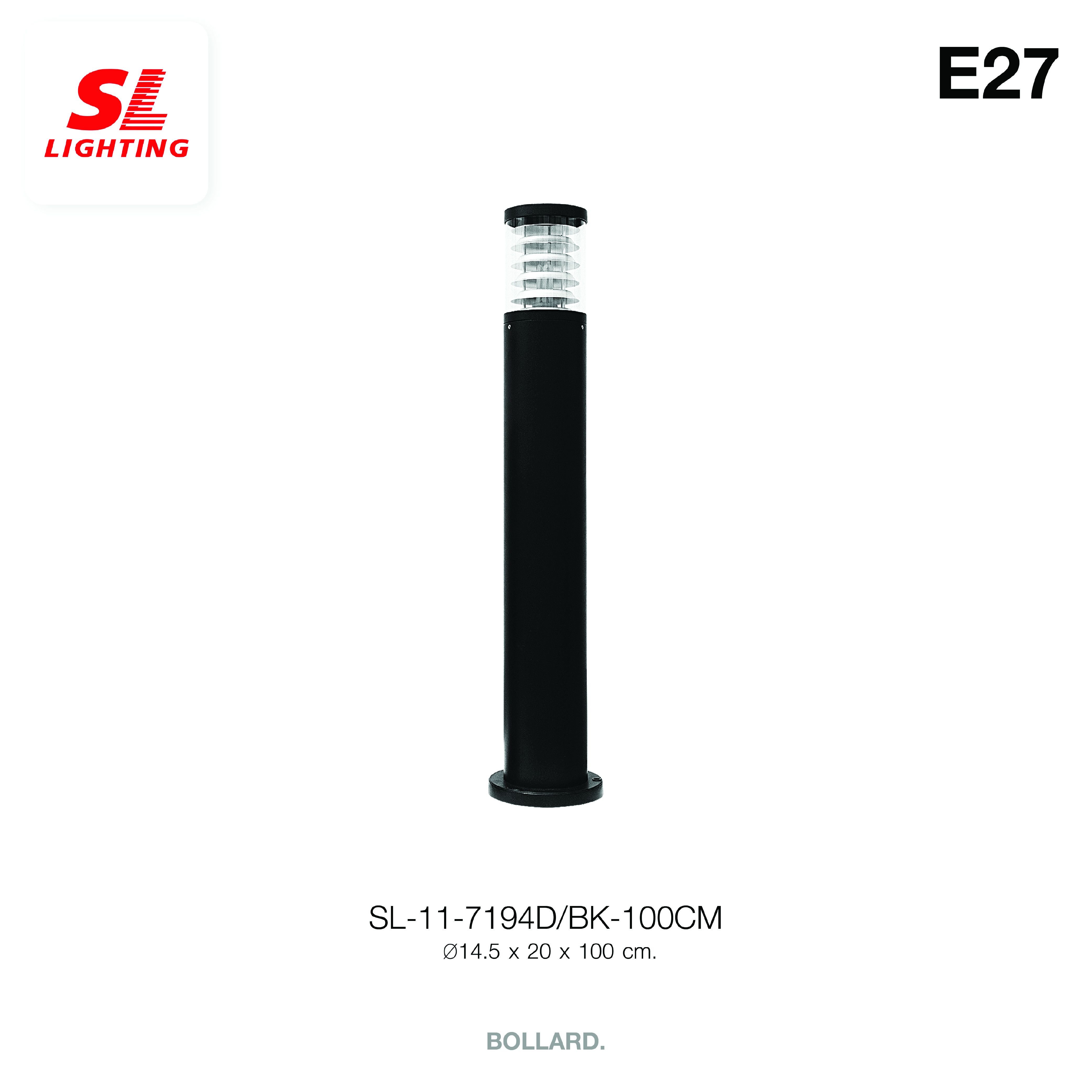 ไฟทางเดิน SL LIGHTING 7194D E27 100 ซม. สีดำ_2