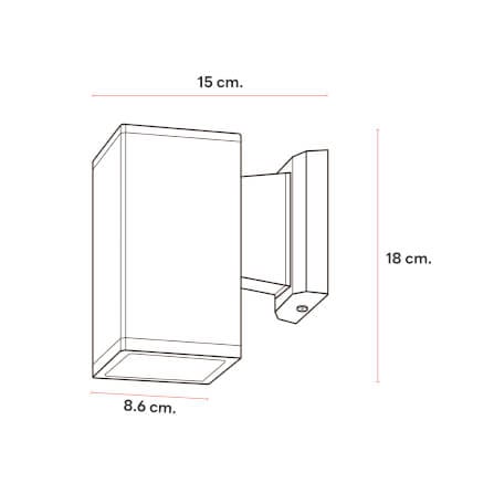 ไฟผนังภายนอก SL LIGHTING 7571 E27 สี่เหลี่ยม สีดำ แบบ 1 ทาง_1