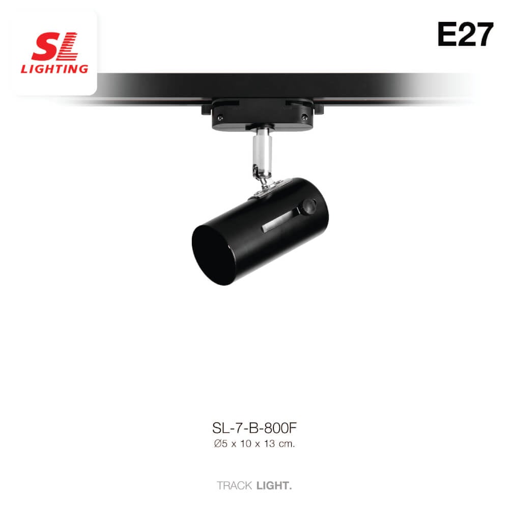 แทรคไลท์ ติดราง E27 SL LIGHTING 800F สีดำ