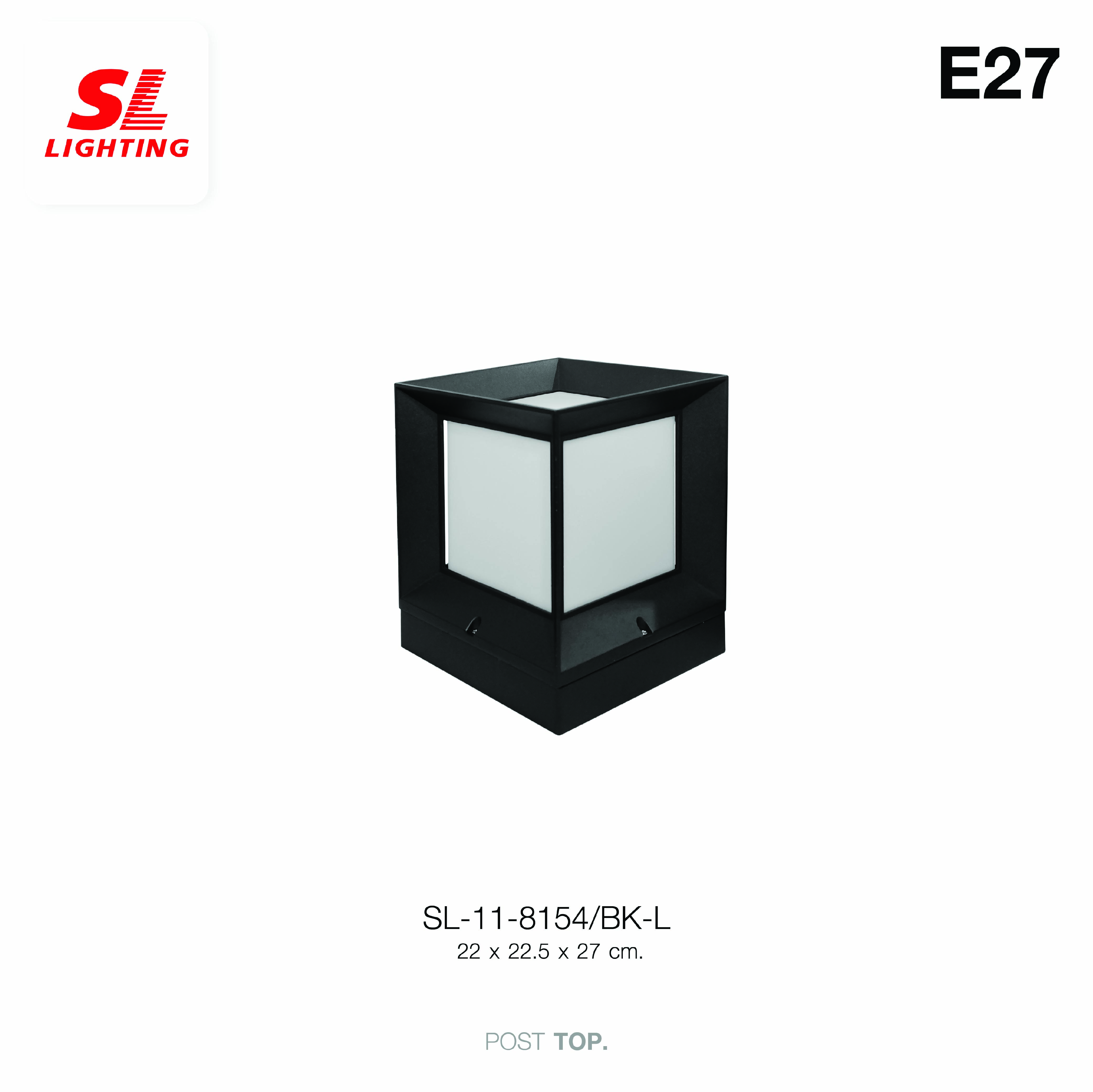 ไฟหัวเสา SL LIGHTING 8154 E27 ไซส์เล็ก สีดำ_5