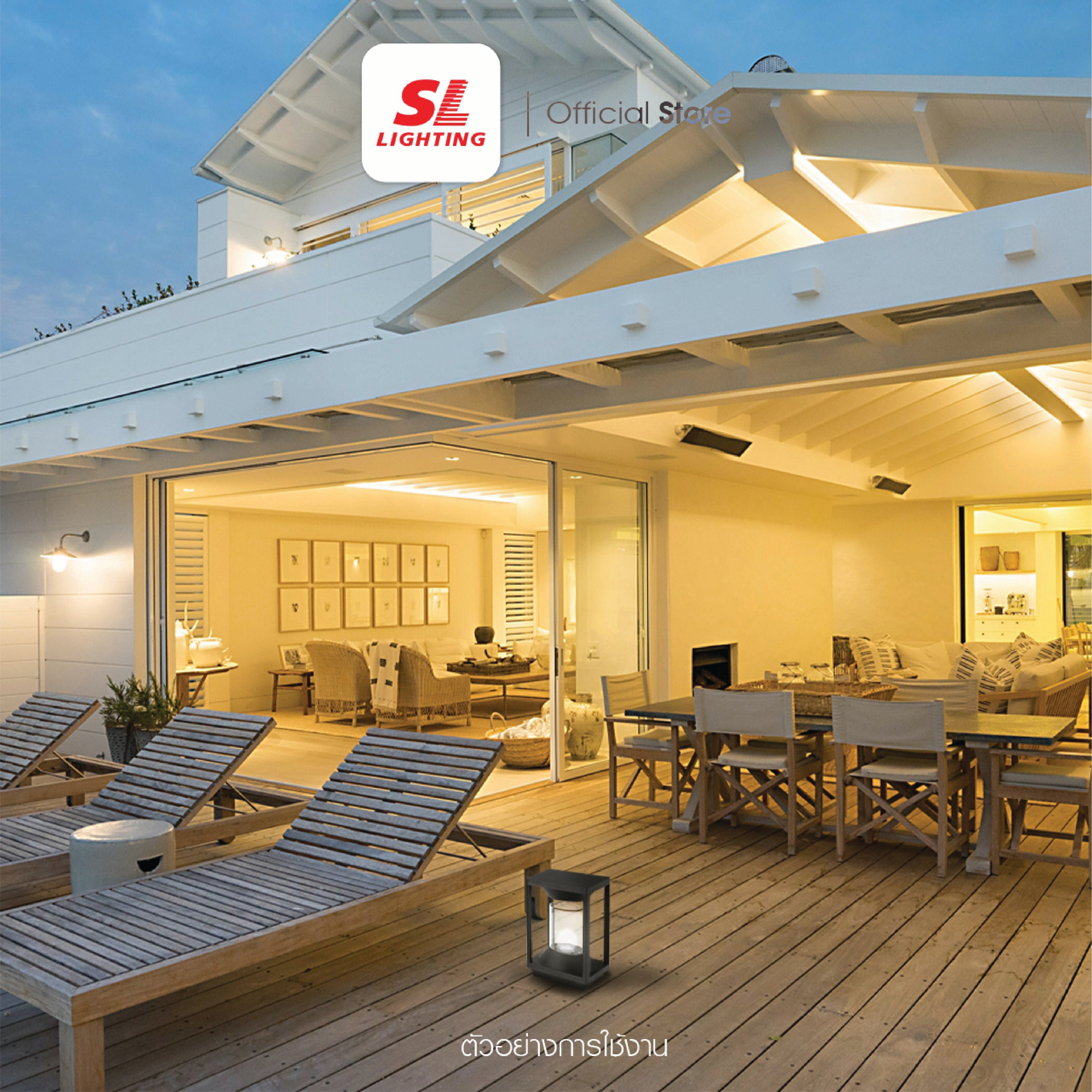 ไฟหัวเสา SL LIGHTING 8163S E27 สีดำ_2