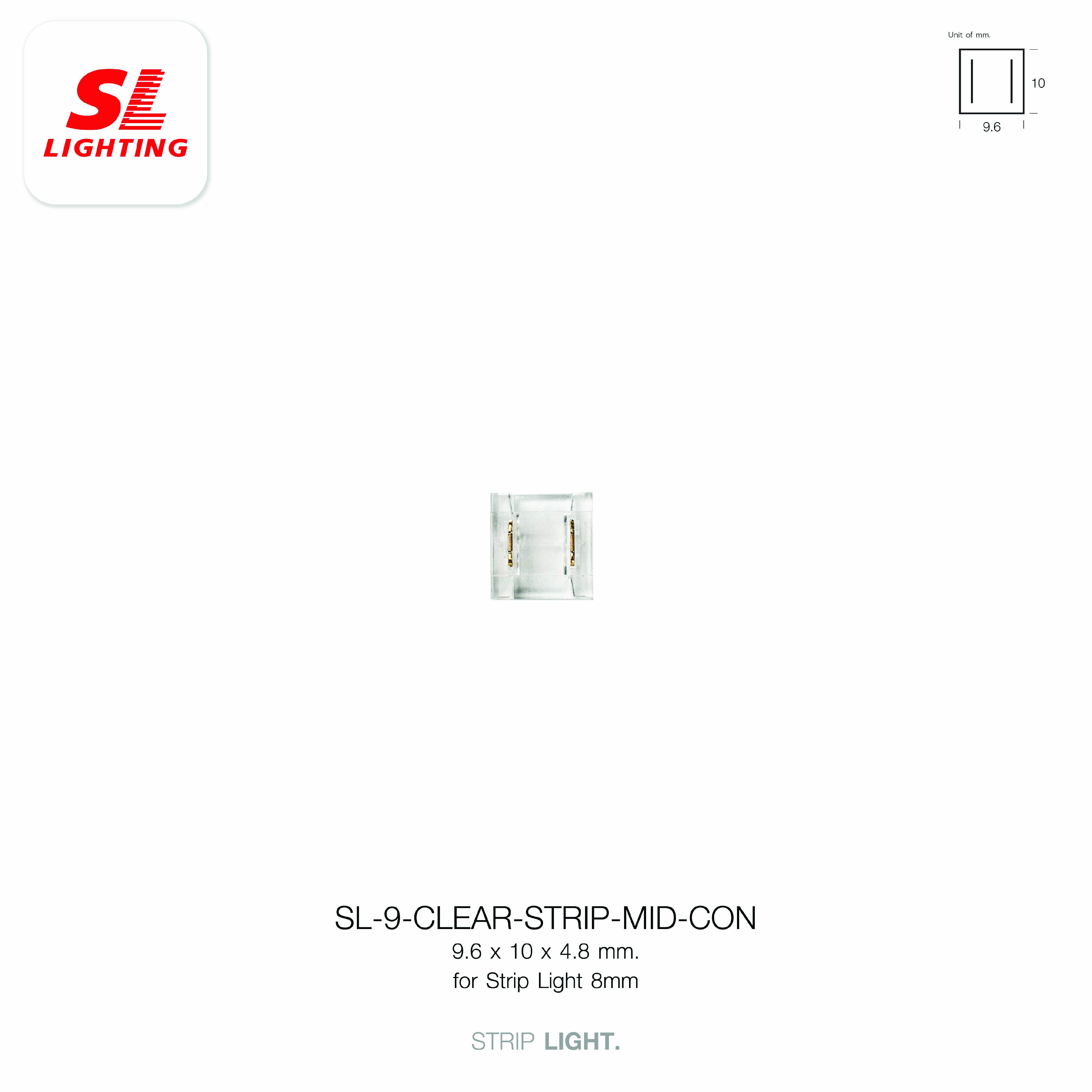 อุปกรณ์ตัวต่อกลาง สำหรับไฟเส้น LED SL LIGHTING CLEAR-STRIP-MID สีใส_3