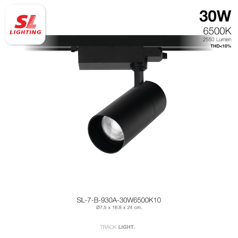 แทรคไลท์ LED SL LIGHTING 930A THD<10 30 วัตต์ WARM WHITE สีดำ