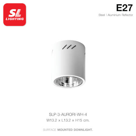 ดาวน์ไลท์ SL LIGHTING AURORI กลม 4 นิ้ว E27 สีดำ_1
