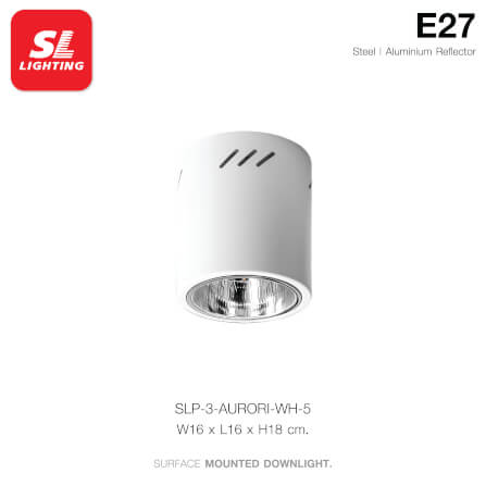 ดาวน์ไลท์ SL LIGHTING AURORI กลม 5 นิ้ว E27 สีขาว_1