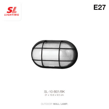 ไฟผนังภายนอก SL LIGHTING B01 E27 สีดำ_1