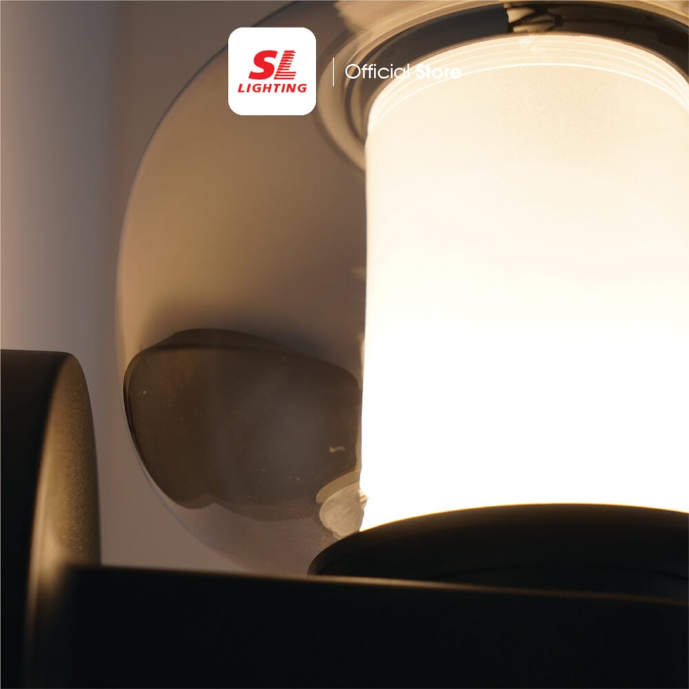 ไฟผนังภายนอก LED SL LIGHTING BLOS 14 วัตต์ WARM WHITE สีดำ (2 ทาง)