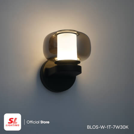 ไฟผนังภายนอก LED SL LIGHTING BLOS 7 วัตต์ WARM WHITE สีดำ (1ทาง)_6