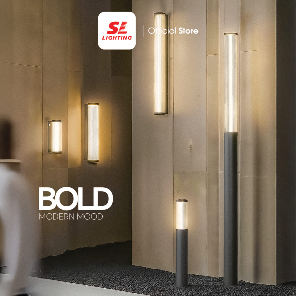 ไฟทางเดิน LED SL LIGHTING BOLD 12 วัตต์ WARM WHITE สีดำ