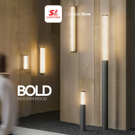 ไฟทางเดิน LED SL LIGHTING BOLD 12 วัตต์ WARM WHITE สีดำ_1