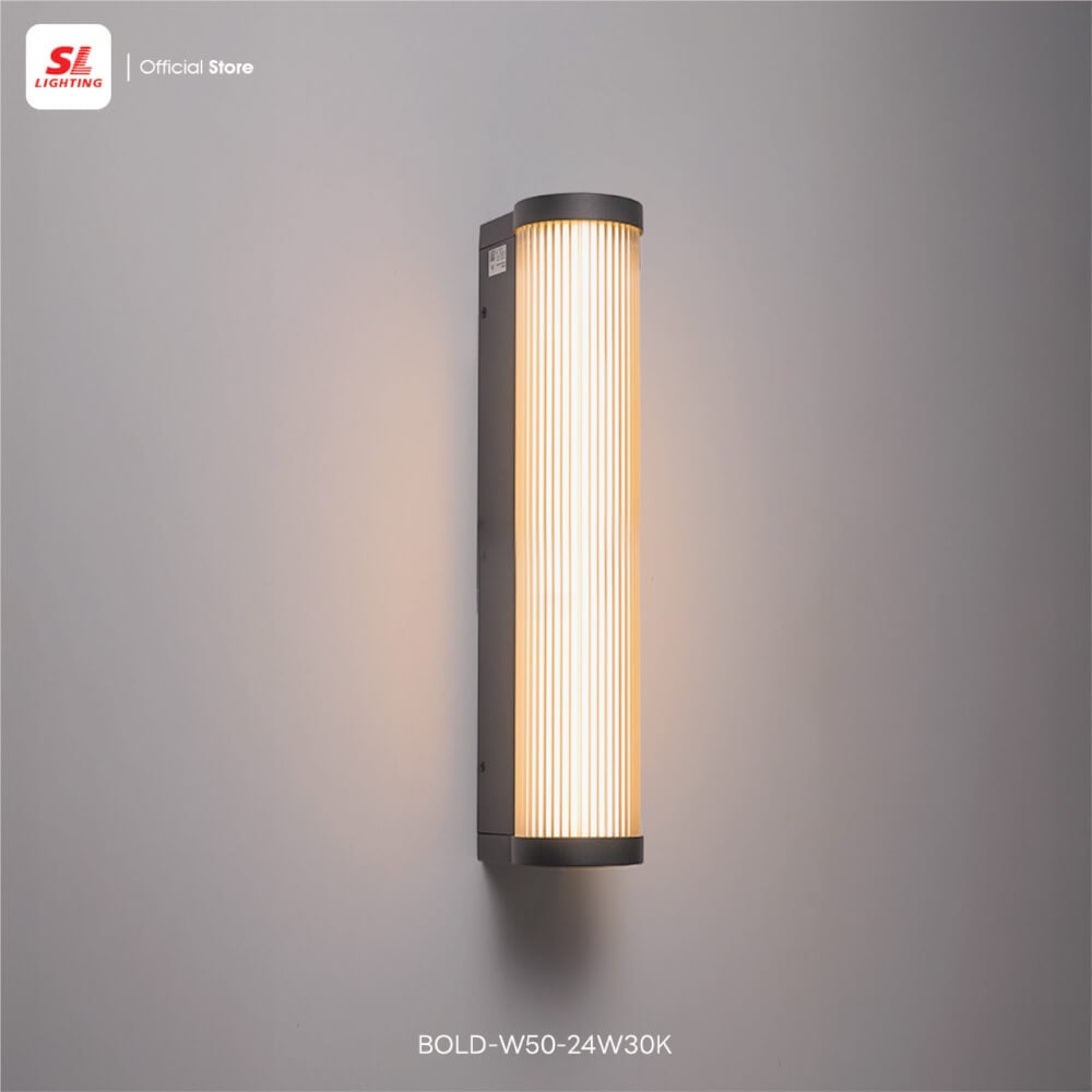 ไฟผนังภายนอก LED SL LIGHTING BOLD 24 วัตต์ WARM WHITE สีดำ