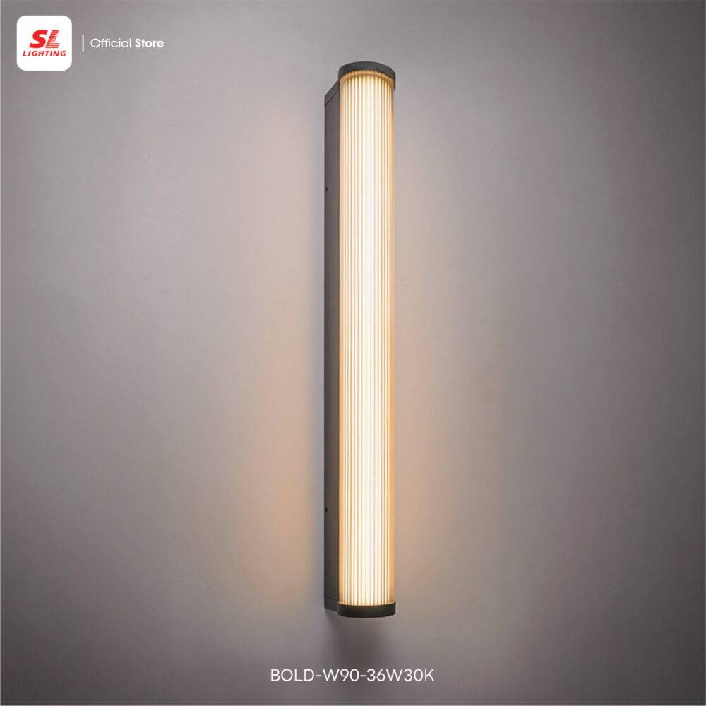 ไฟผนังภายนอก LED SL LIGHTING BOLD 36 วัตต์ WARM WHITE สีดำ