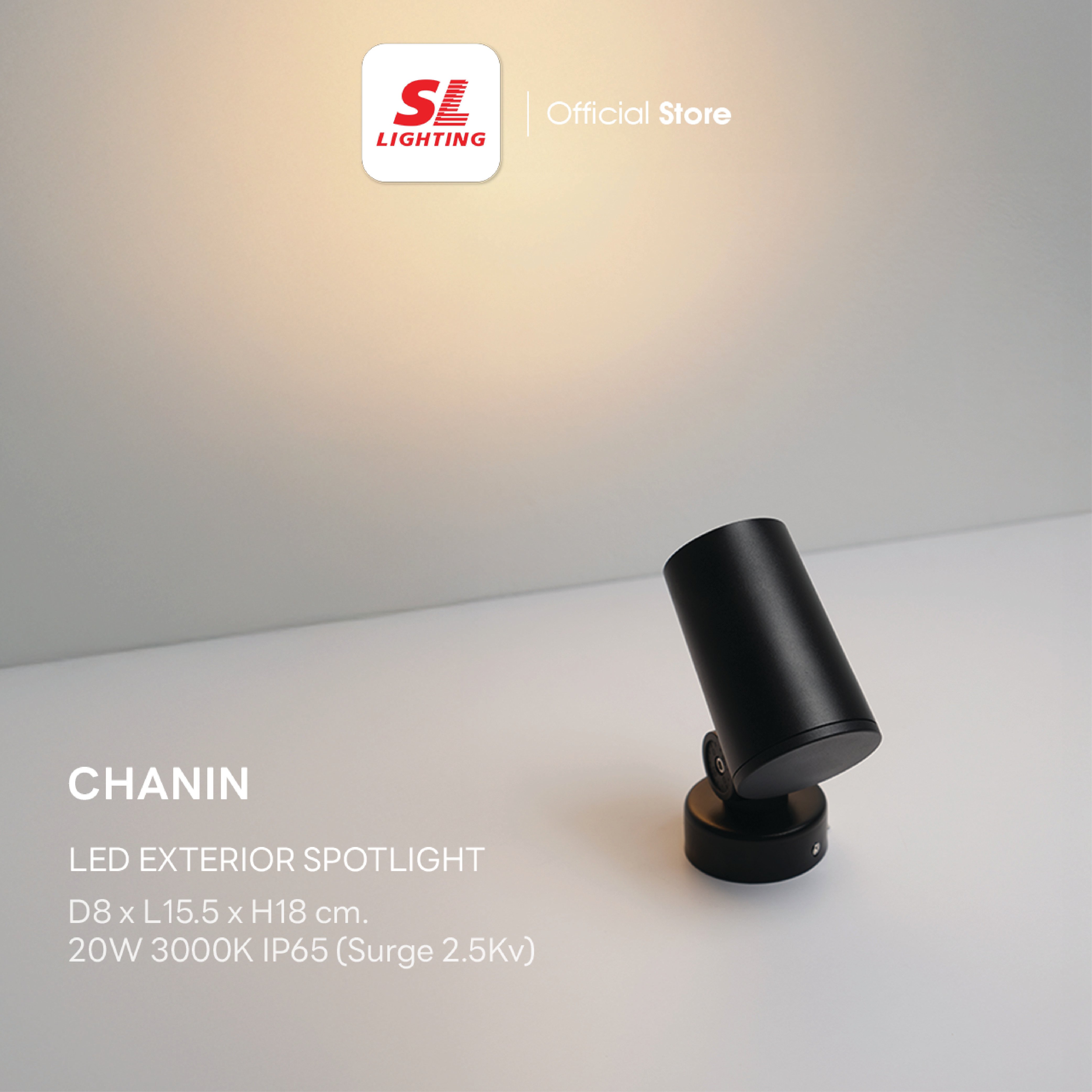 ไฟส่องต้นไม้ LED SL LIGHTING CHANIN 20 วัตต์ WARM WHITE สีดำ (ติดพิ้น)_1