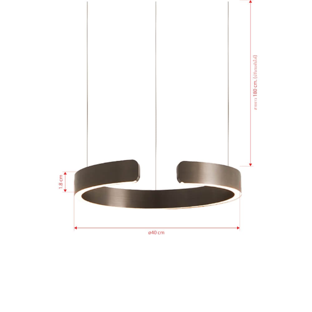 ไฟช่อ LED SL LIGHTING CIELO 35วัตต์ WARM WHITE/COOL WHITE/DAYLIGHT สีไทเทเนียม 1 หัว ควบคุมการทำงานด้วยมือ