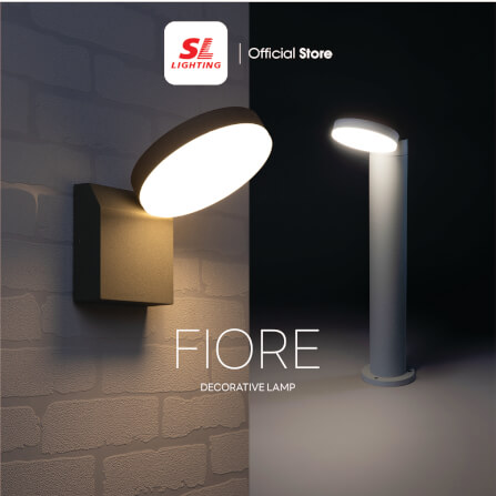 ไฟผนังภายนอก LED SL LIGHTING FIORE 12 วัตต์ WARM WHITE สีเทา_5