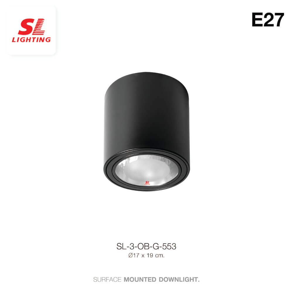 ดาวน์ไลท์ SL LIGHTING G-553 กลม E27 สีดำ