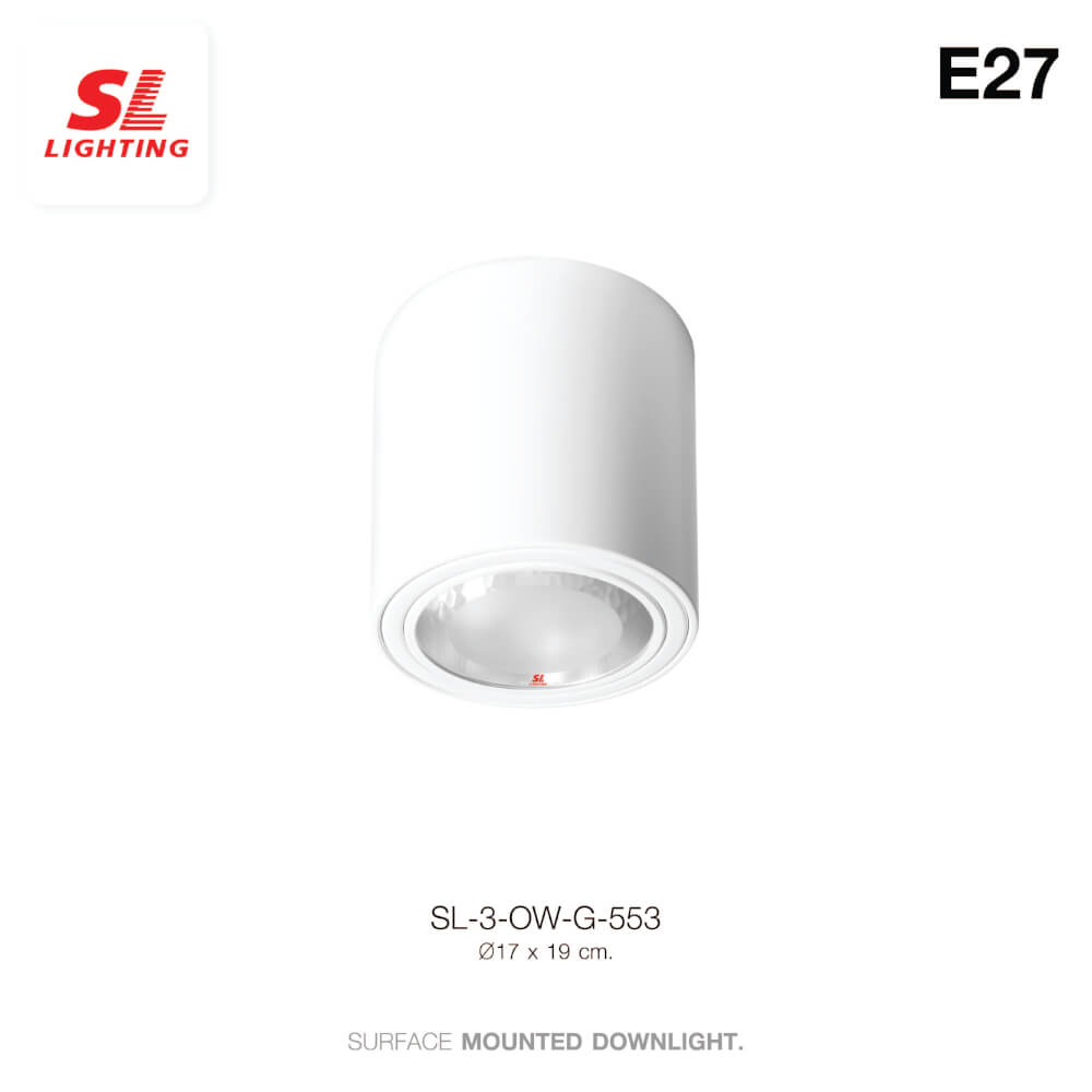 ดาวน์ไลท์ SL LIGHTING G-553 กลม E27 สีขาว