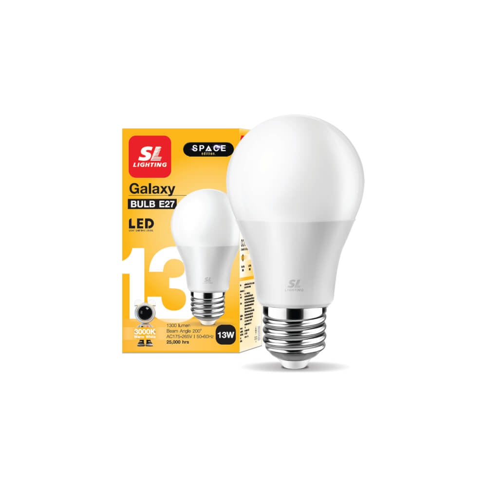 หลอด LED BULB SL LIGHTING 13 วัตต์ WARM WHITE E27_8