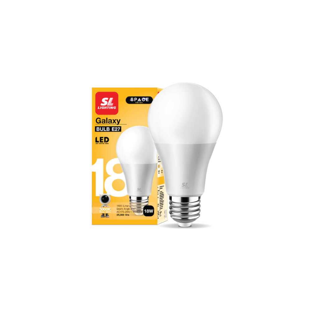 หลอด LED BULB SL LIGHTING 18 วัตต์ WARM WHITE E27_8