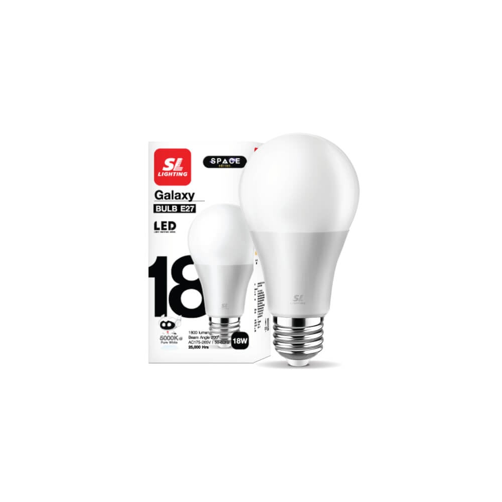 หลอด LED BULB SL LIGHTING 18 วัตต์ PURE WHITE E27_8