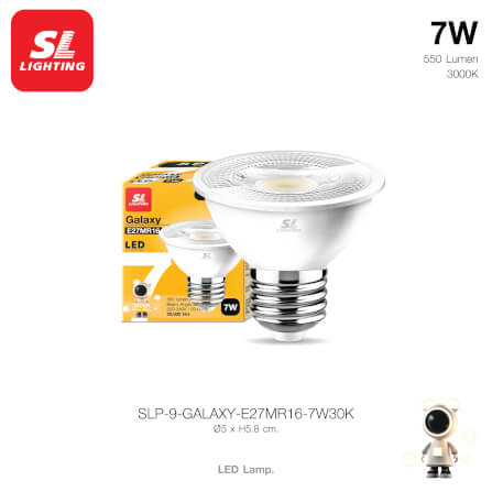 หลอด LED SL LIGHTING MR16 36D 7 วัตต์ WARM WHITE E27_1
