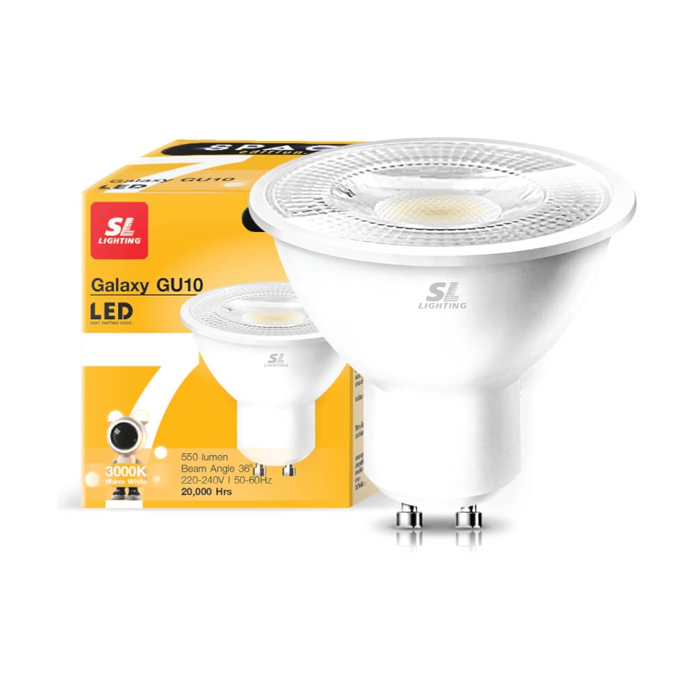 หลอด LED SL LIGHTING MR16 220V 7 วัตต์ WARM WHITE GU10