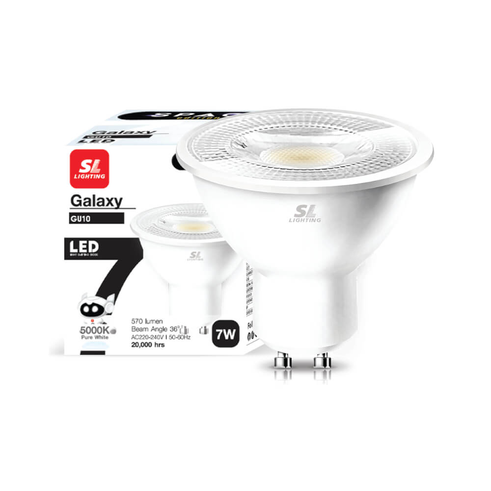 หลอด LED SL LIGHTING MR16 220V 7 วัตต์ PURE WHITE GU10