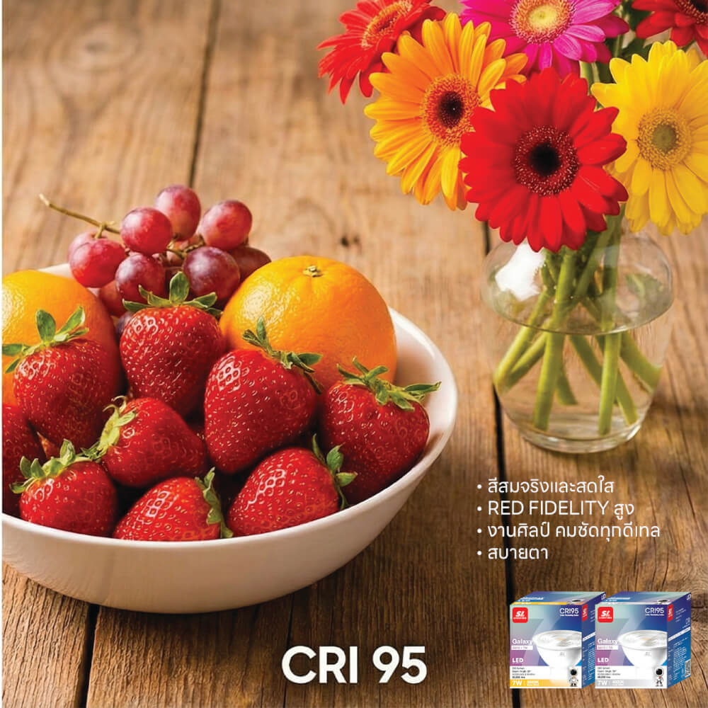 หลอด LED SL LIGHTING MR16 220V 7 วัตต์ COOL WHITE RA95 GU10