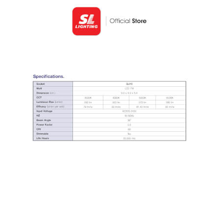 หลอด LED SL LIGHTING MR16 220V 7 วัตต์ COOL WHITE GU10_2