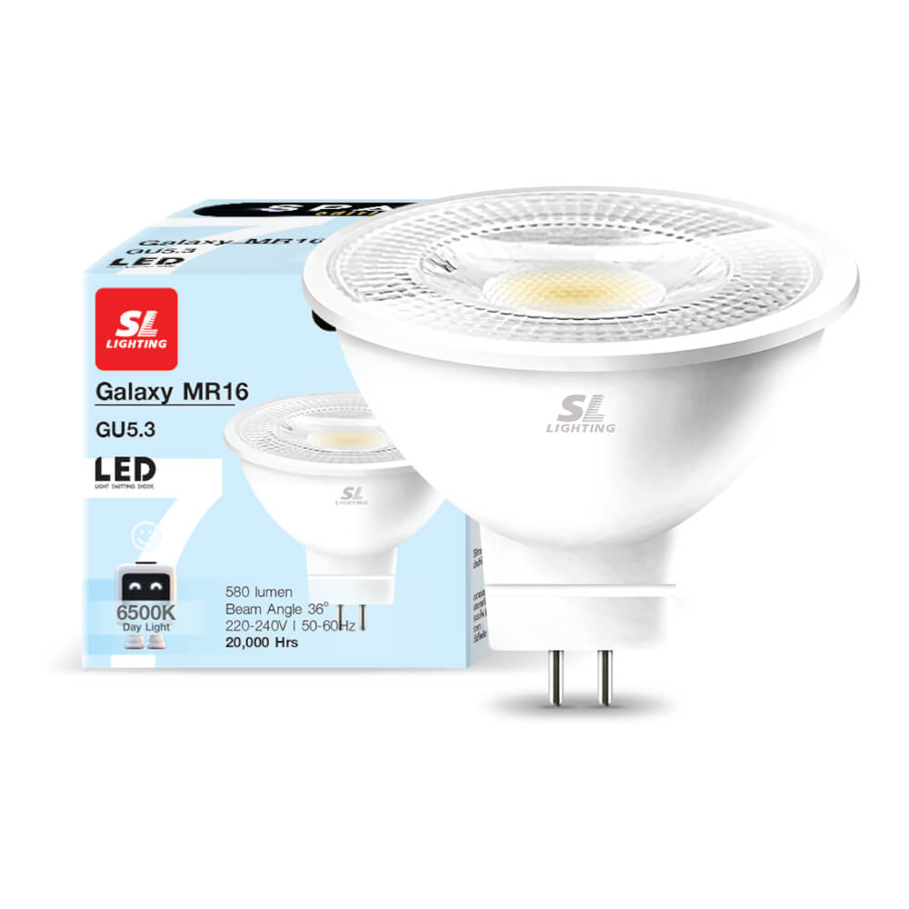 หลอด LED SL LIGHTING MR16 220V 7 วัตต์ DAY LIGHT GU5.3