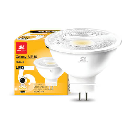 หลอด LED SL LIGHTING MR16 220V 5 วัตต์ WARM WHITE GU5.3_1