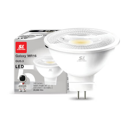 หลอด LED SL LIGHTING MR16 220V 5 วัตต์ COOL WHITE GU5.3_1