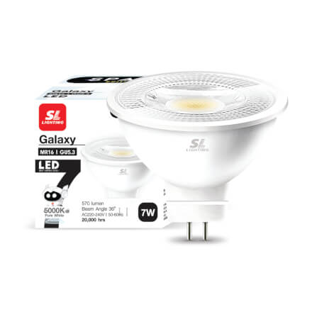 หลอด LED SL LIGHTING MR16 220V 7 วัตต์ PURE WHITE GU5.3_1