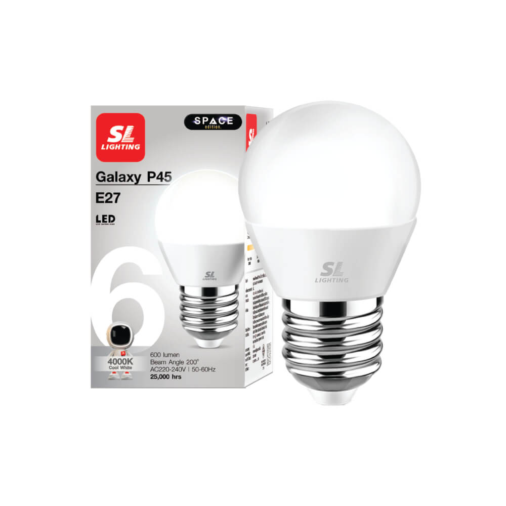 หลอด LED SL LIGHTING P45 200D 6 วัตต์ COOL WHITE E27