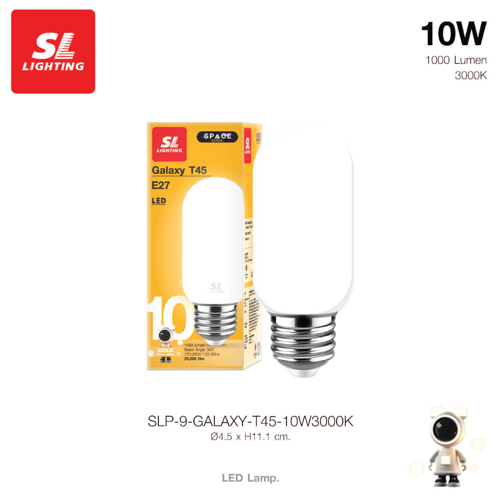 หลอด LED SL LIGHTING T45 300D 10 วัตต์ WARM WHITE E27