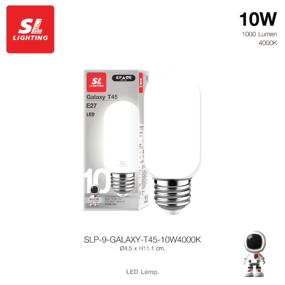 หลอด LED SL LIGHTING T45 300D 10 วัตต์ COOL WHITE E27