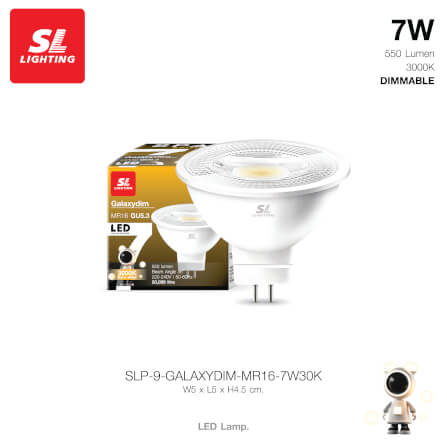 หลอด LED SL LIGHTING MR16 DIM 36D 7 วัตต์ WARM WHITE GU5.3_1