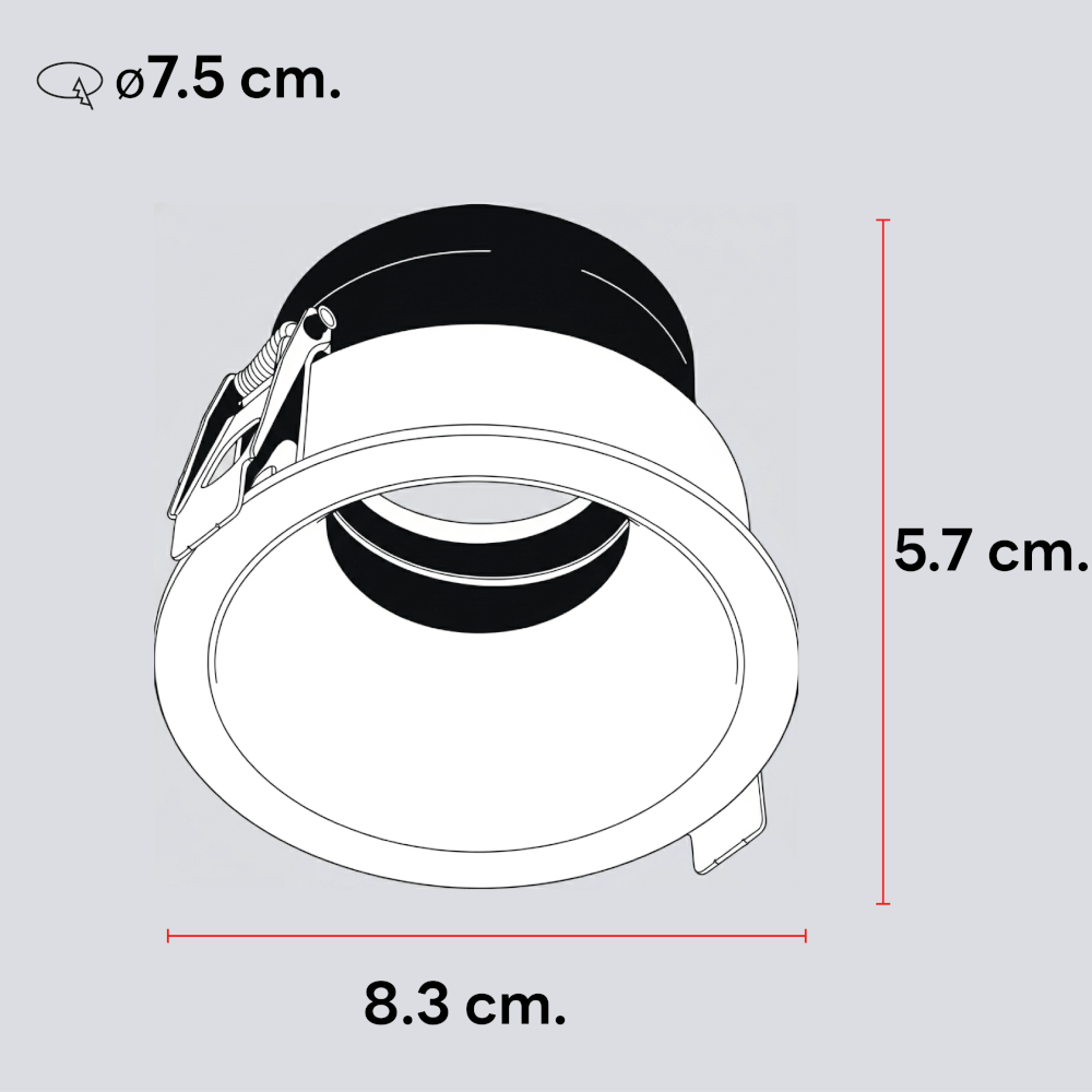 ดาวน์ไลท์ SL LIGHTING GALENA ทรงกลม สีขาว