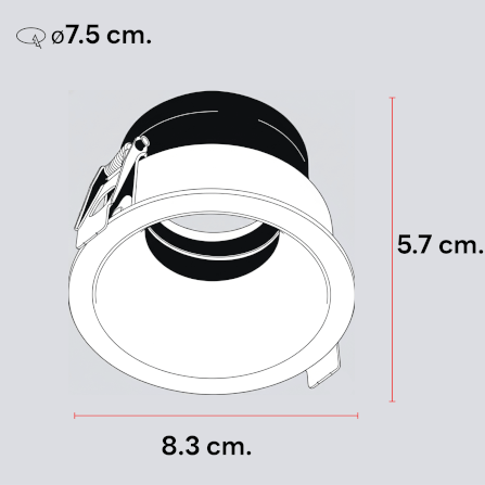 ดาวน์ไลท์ SL LIGHTING GALENA ทรงกลม สีขาว_3