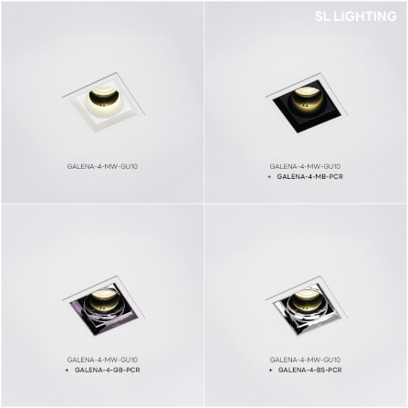 ดาวน์ไลท์ SL LIGHTING GALENA ทรงสี่เหลี่ยม สีขาว_1