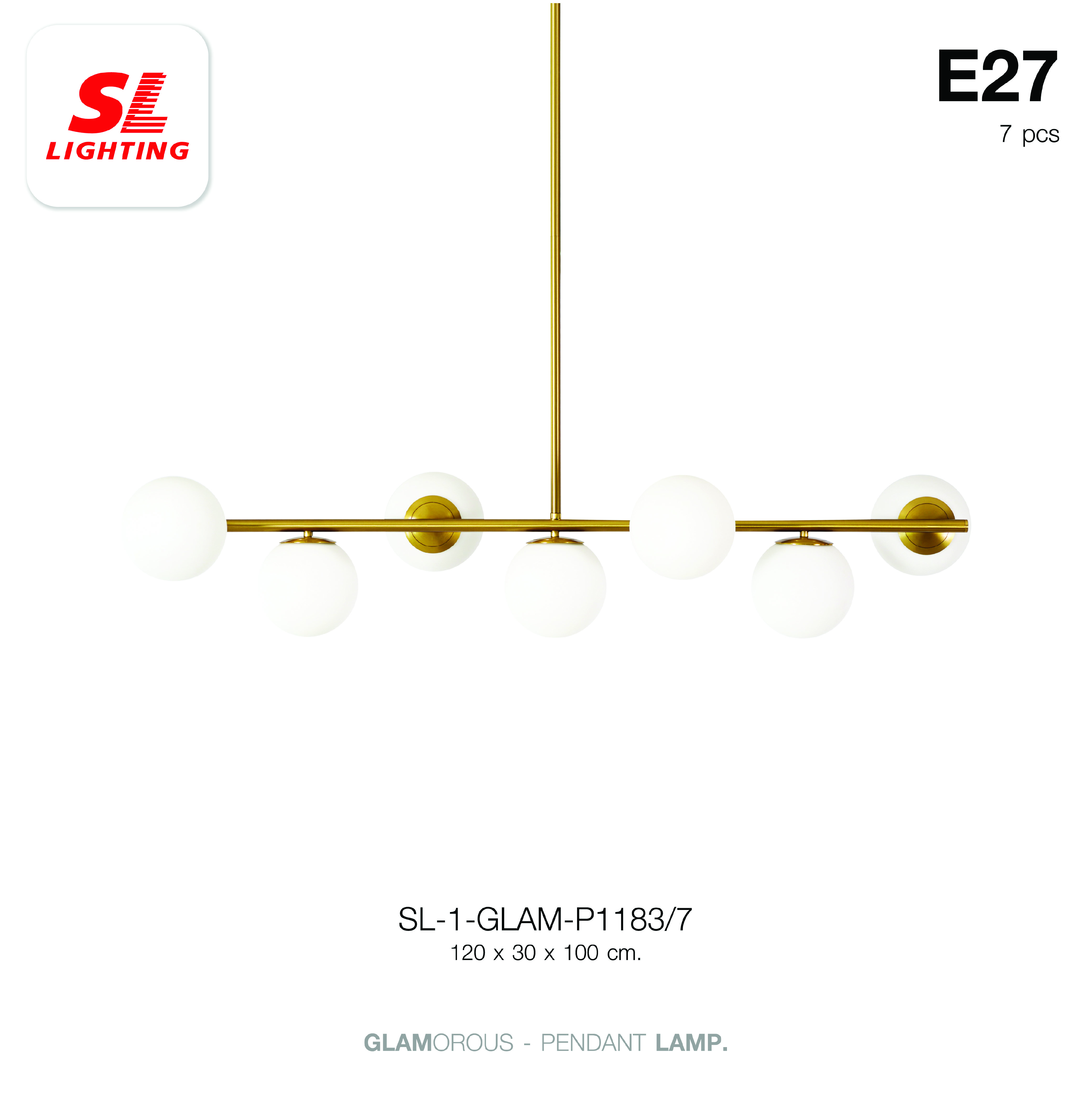 ไฟช่อ SL LIGHTING GLAM-P1183 E27 7 หัว ทอง_1