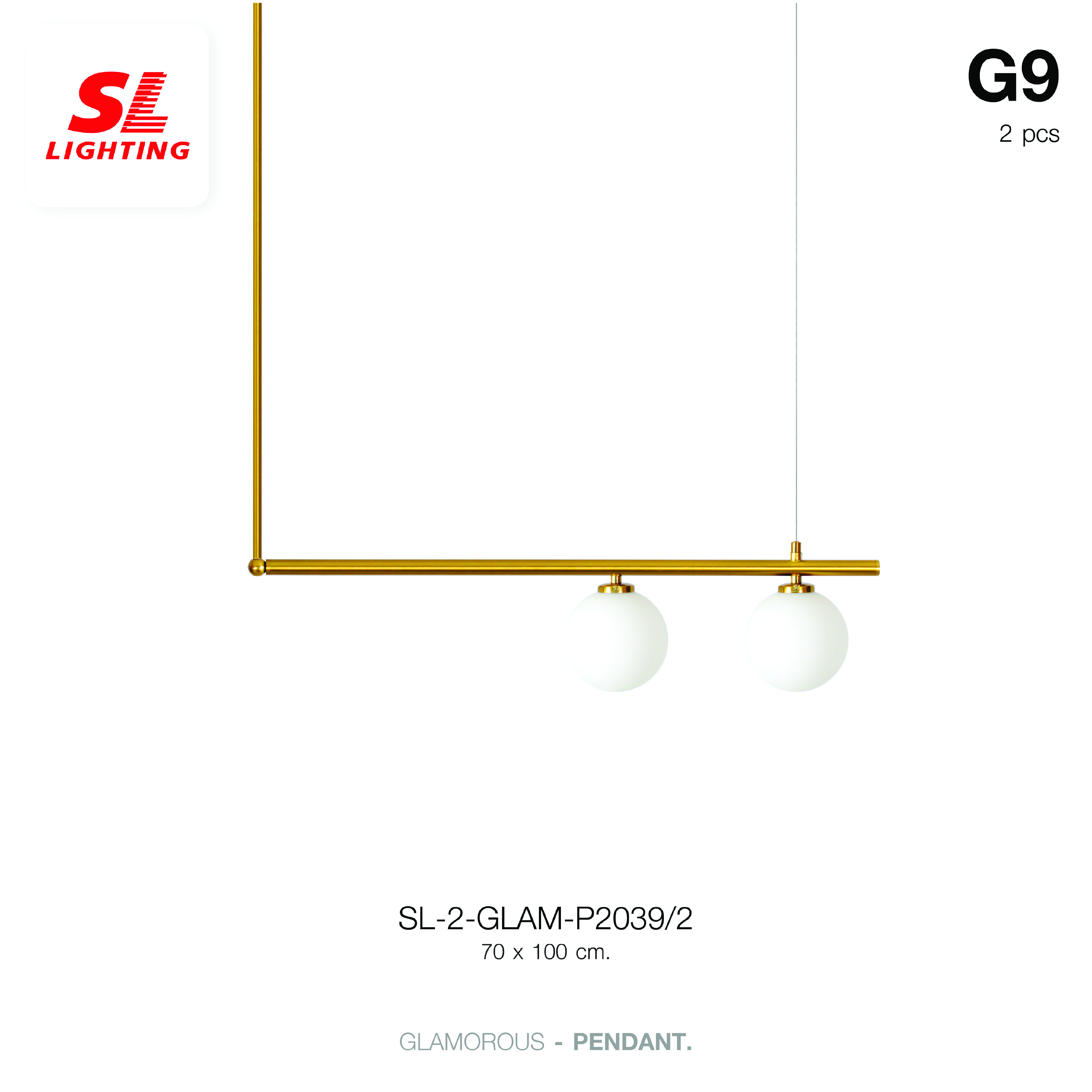 ไฟห้อย SL LIGHTING GLAM-P2039 G9 2 หัว ทอง
