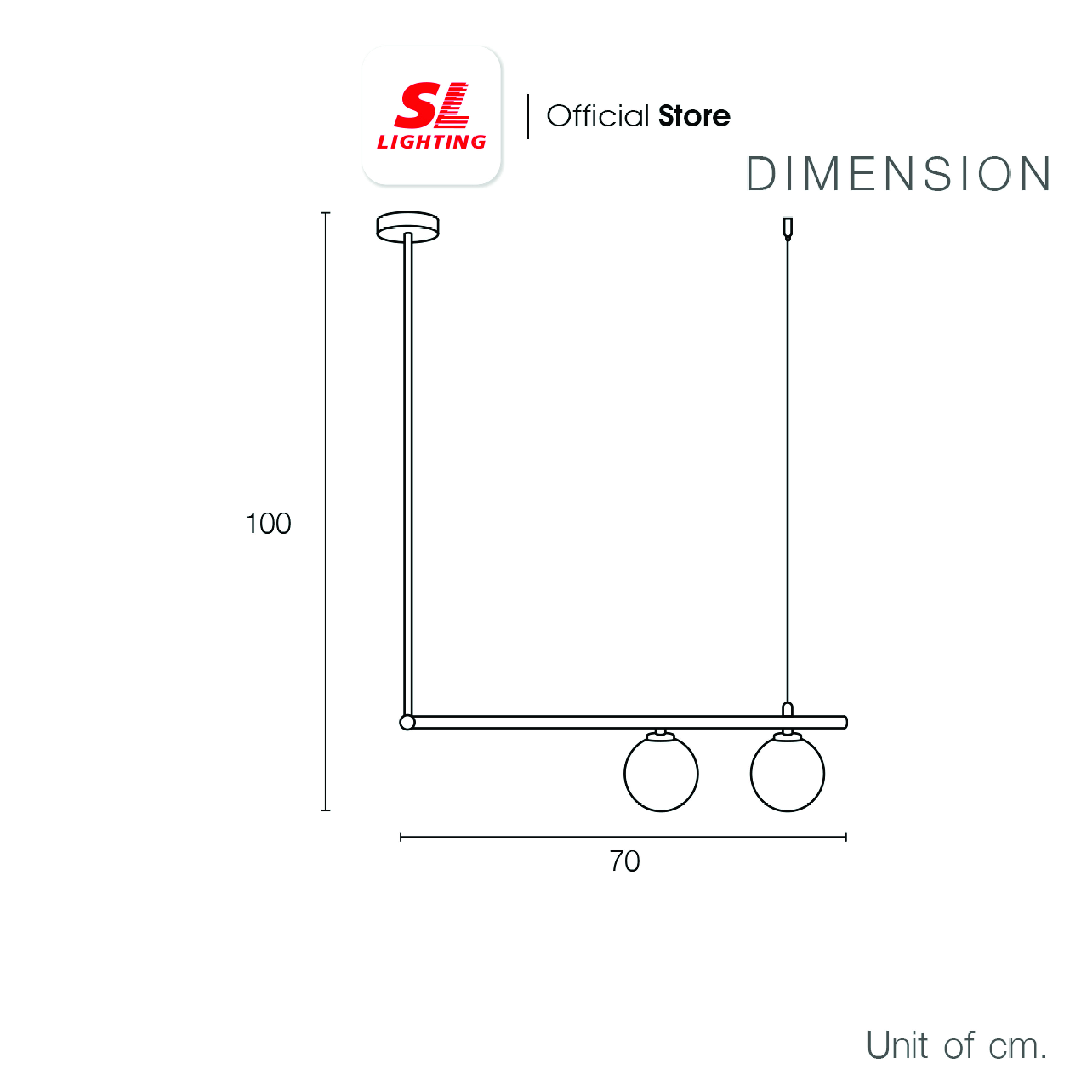 ไฟห้อย SL LIGHTING GLAM-P2039 G9 2 หัว ทอง