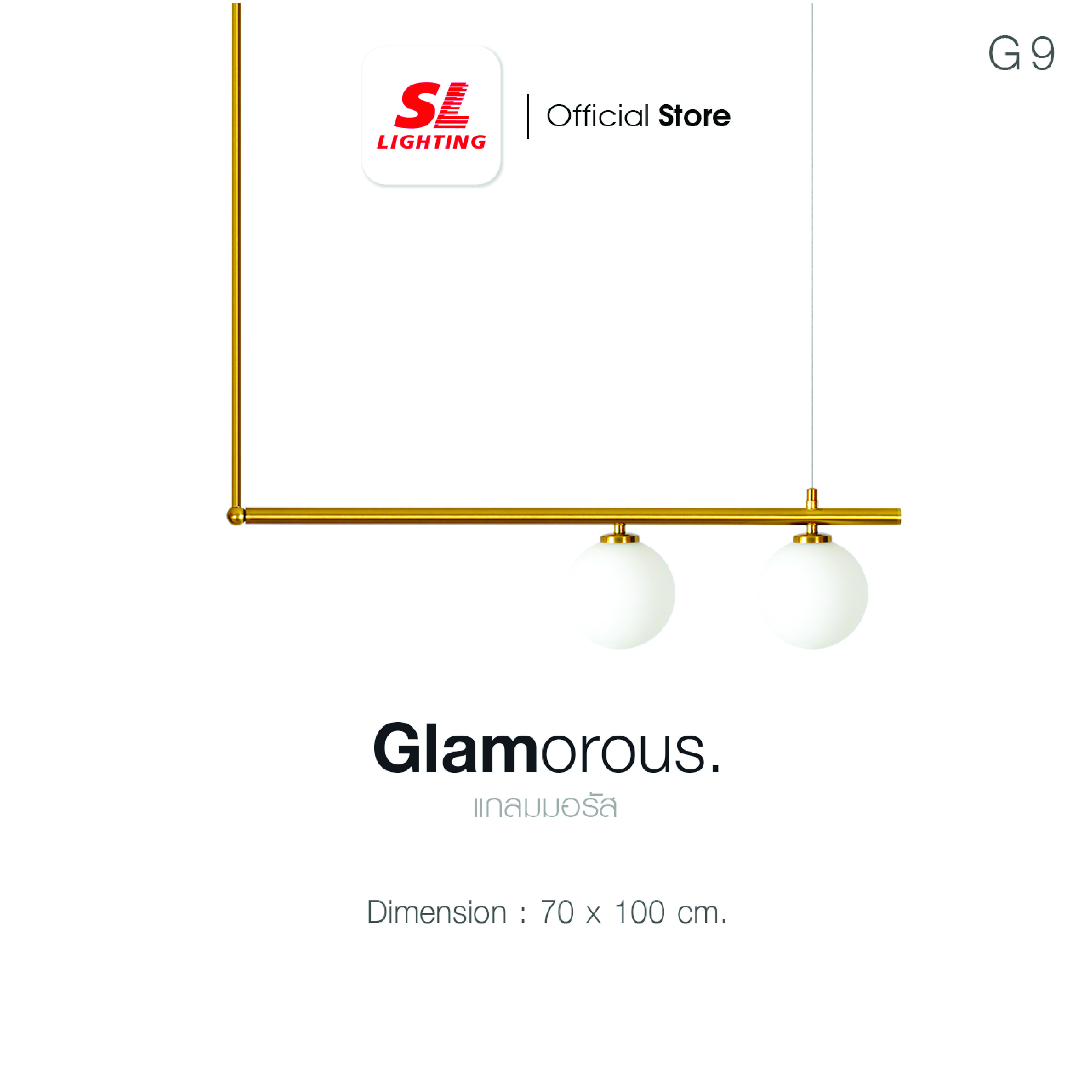 ไฟห้อย SL LIGHTING GLAM-P2039 G9 2 หัว ทอง_1