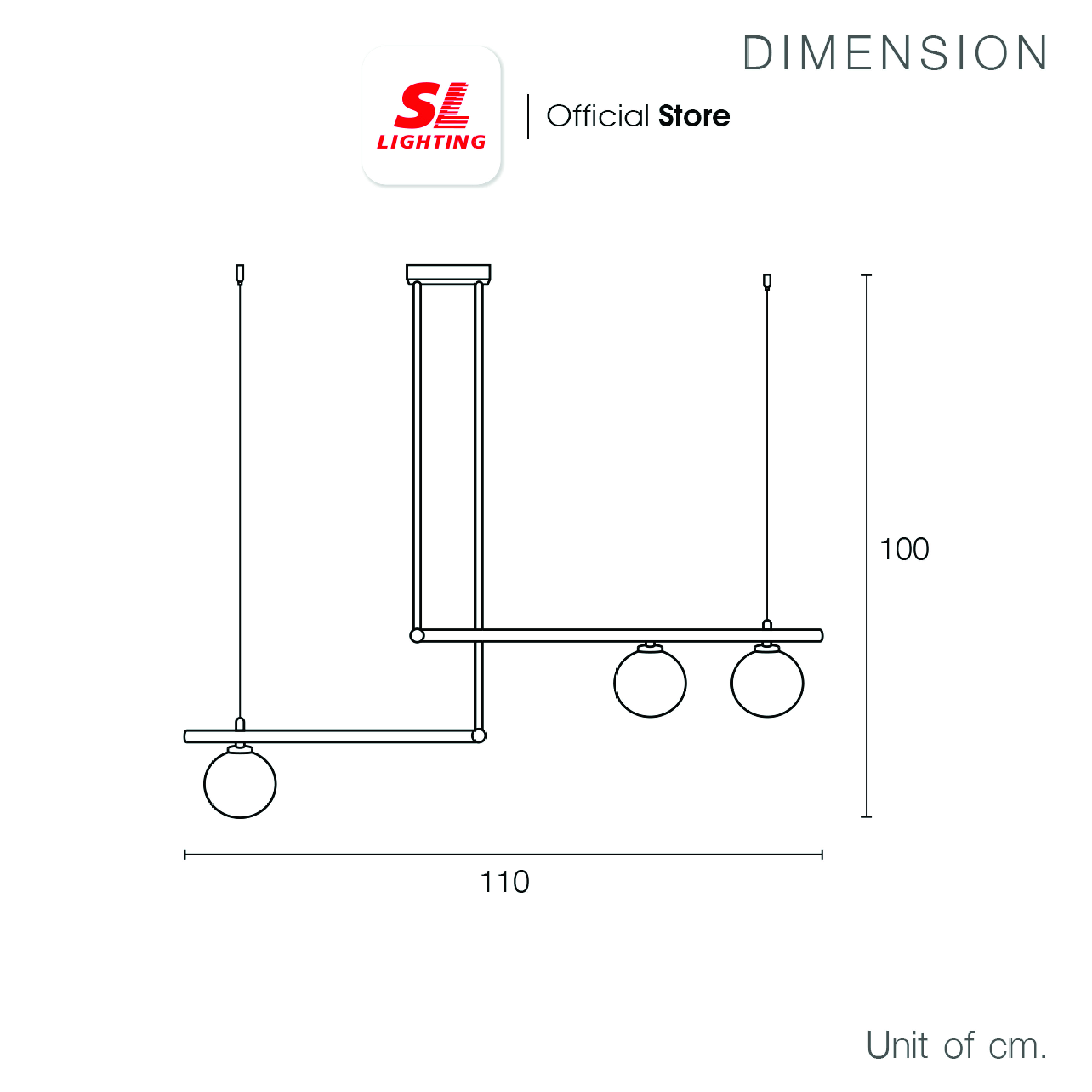 ไฟห้อย SL LIGHTING GLAM-P2039 G9 3 หัว ทอง_3